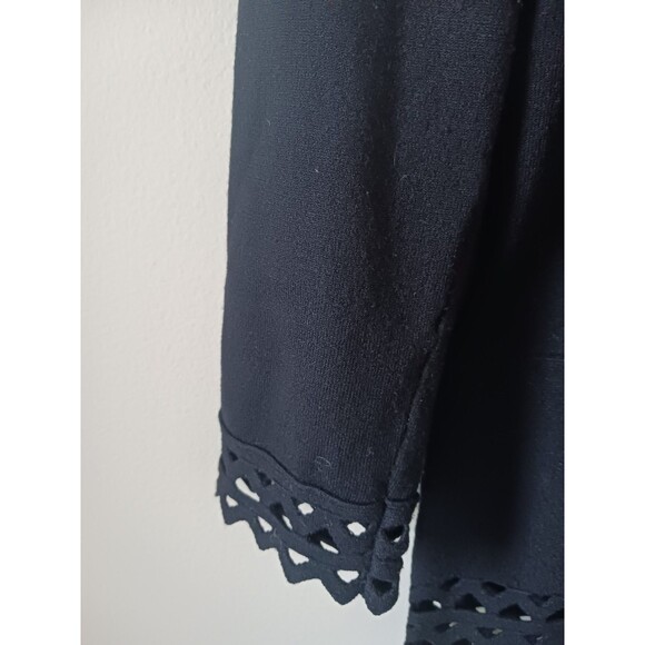 Talbots Womens Knit Tunic Black Hem‎ Top Lace Size XS - Picture 6 of 8